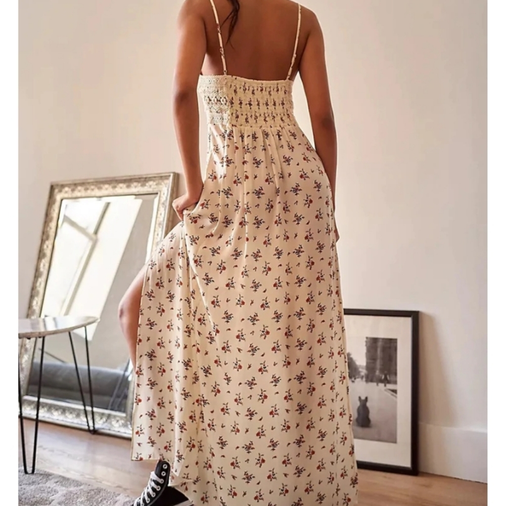 NEW Free People Floral boho Gypsy Maxi dress - Picture 4 of 7